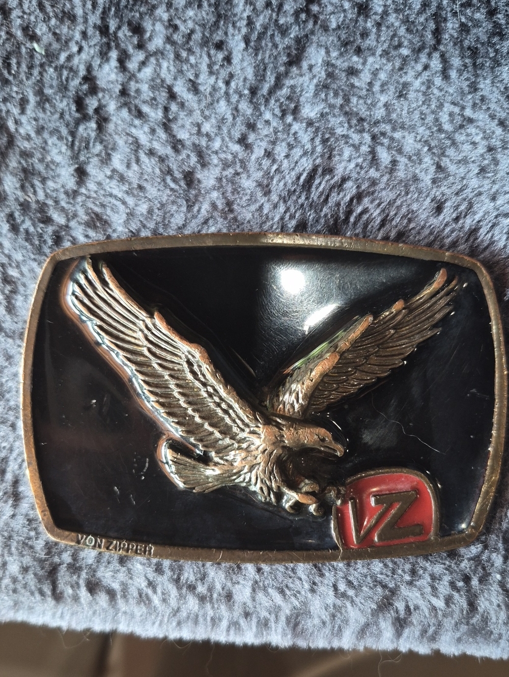 Vintage Von Zipper Y2K American Eagle Belt Buckle Display Only Read